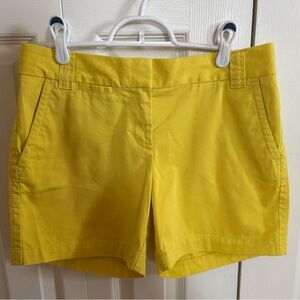 J. Crew Chino Classic Twill Shorts in Yellow